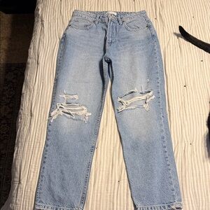 Zara Faded Blue Denim Jeans
